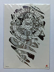 Флеш Тату. 21*15 См. Перевідна. Тимчасова. Біомеханіка, Th-511 4606, Ч/Б