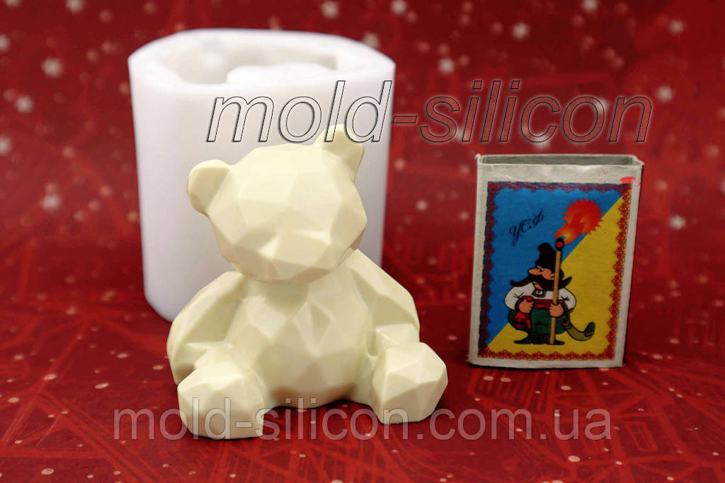 Силіконовий молд "Ведмедик геометричний", фото 1