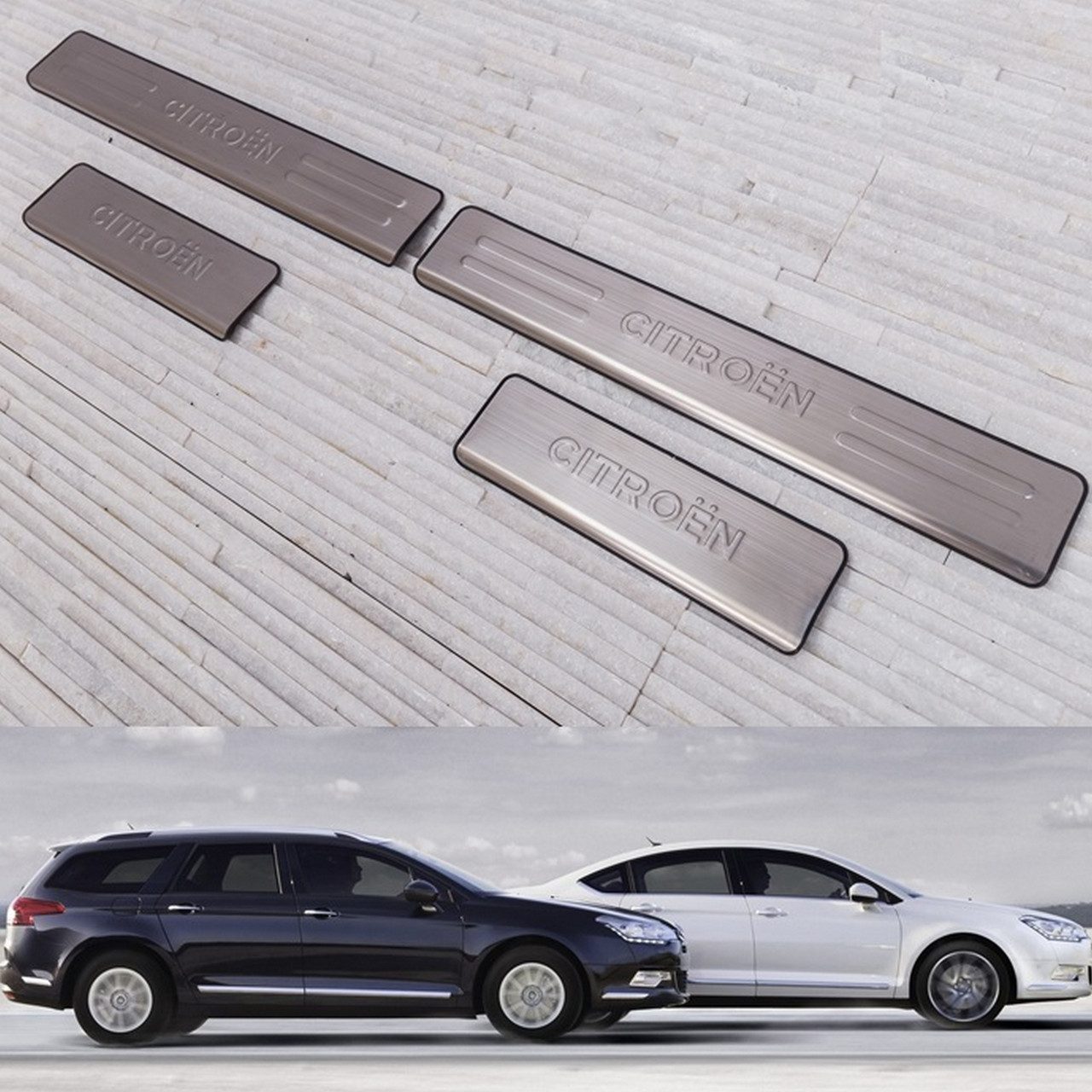 Захисні накладки на пороги для Citroen C5 II 2007-2017