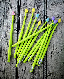 Ручка гелева Languo Тюльпан синя LLG-41849