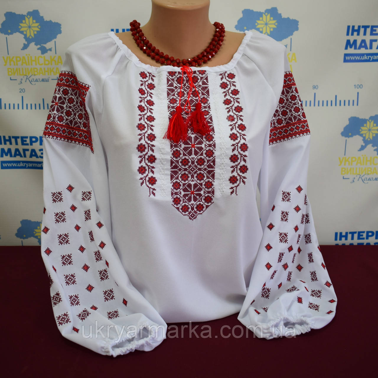 Шифонова блузка з вишивкою " Власта"