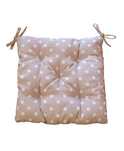 Подушка на стул горох беж 40х40см