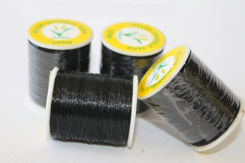 Волосінь (мононитка) чорна, товщина 0,15 мм, 200 м