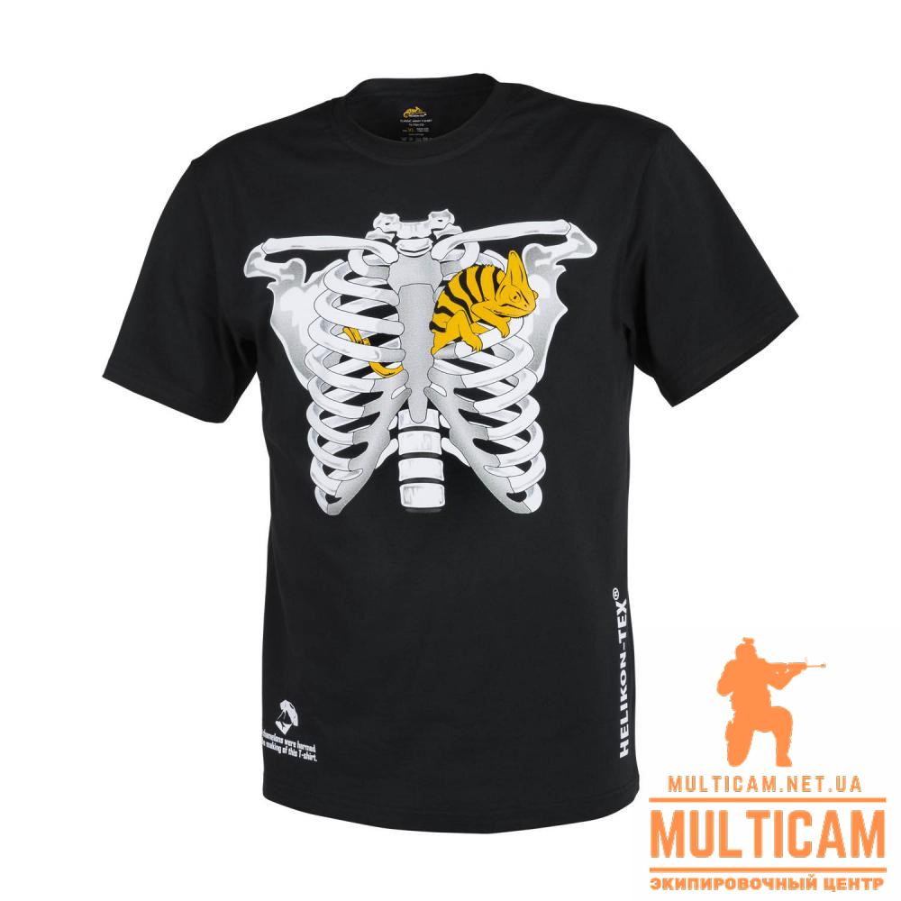 Футболка Helikon-Tex® T-Shirt (Chameleon in Thorax) - Cotton - Black