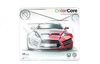 Карандаши ColorCore new, 24 цвета, шестигранные d=4.0 в метал.пенале 21*18см Marco (3100-24TN)