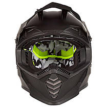МОТОШЛЕМ КРОСС MX437 FAST EVO MATT BLACK L, фото 4