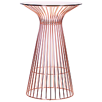 Стол Maleo, rose gold, glass top D 70*105 (h) см ТМ "AMF"