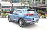 Вітровики з хромом, дефлектори вікон Hyundai Tucson 2015- (D622), фото 4