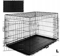 Металлическая клетка для животных, клетка для собак L 91x57x64