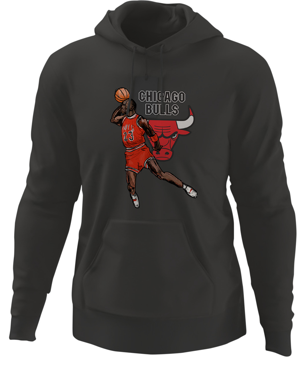 Худі чорне Chicago bulls