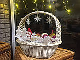Кошик "Кобра", вибілений великий з прикрасою, фото 3