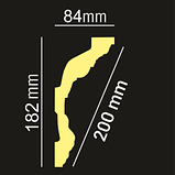 Стельовий плінтус GP-86 з полістиролу. Декоративний багет. Стельовий карниз молдинг., фото 3