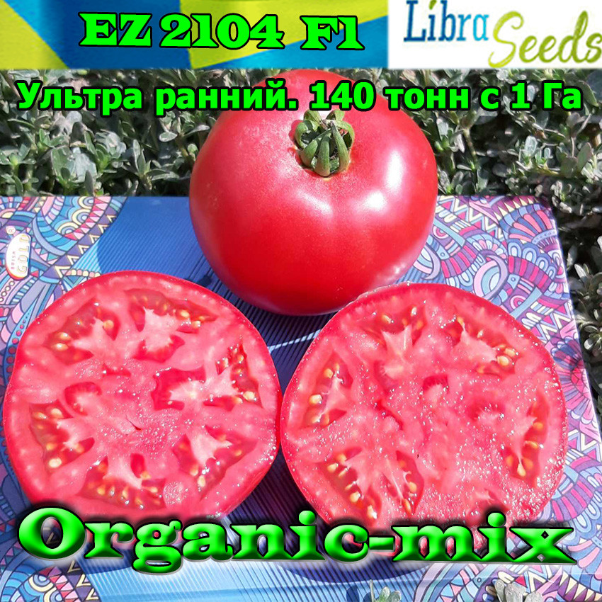 Насіння, томат ранній Альма EZ 2104 F1 (Рожевий, великий) ТМ "Libra Seeds