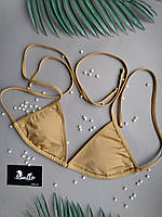 Ліф золотистий купальний жіночий без чашок (чашки окремою позицією) серії GOLDEN BEACH