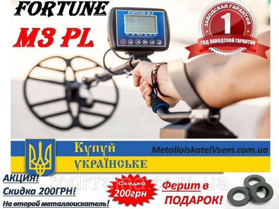 Металошукач Фортуна М3/Fortune M3 корпус PL2943, великий РК-дисплей 7*4 Winstar