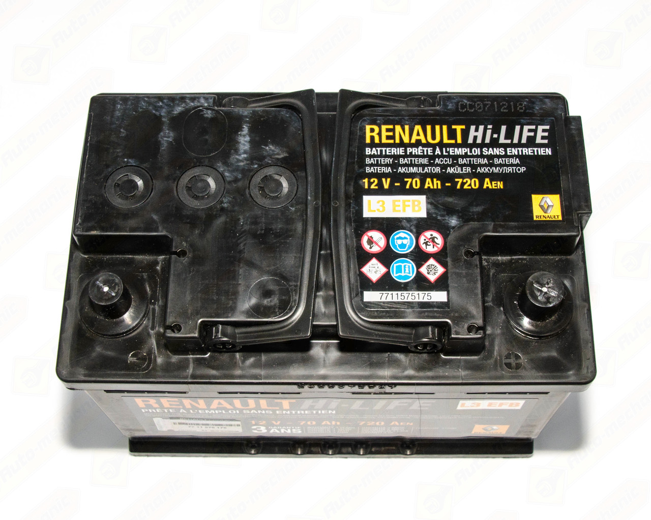 Аккумулятор АКБ L3 70AH на Renault Kadjar 2015-> Renault (Оригинал) - 7711575175 - фото 5 - id-p930737550