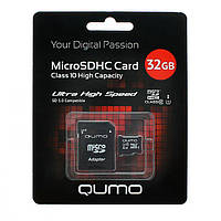 Картка пам'яті MicroSD Qumo 32 GB class 10 + Adapter