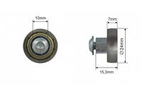 РОЛИК СДВИЖНОЙ КРЫШИ ПРИЦЕПА 24*7*15,3