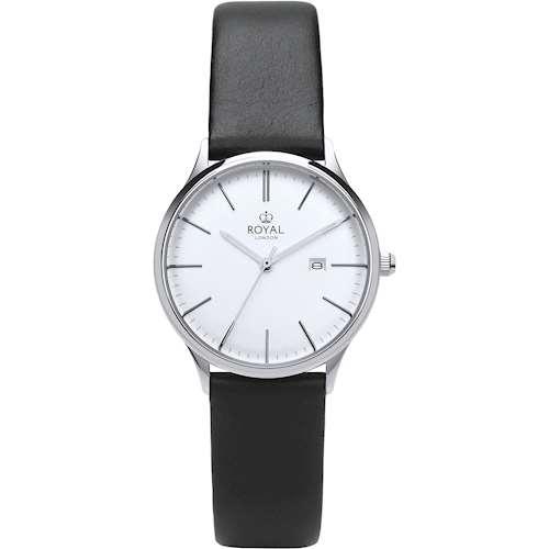Жіночий водонепроникний наручний годинник Royal London 21388-01 кварцовий із шкіряним ремінцем