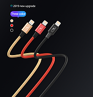 Кабель для заряджання iPhone USB - Lightning 1м. Зарядний зарядка провід шнур на Apple айфон лайтнінг 23Z Червоний