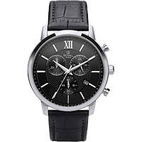 Чоловічий водонепроникний наручний годинник Royal London 41392-01 кварцовий із шкіряним ремінцем