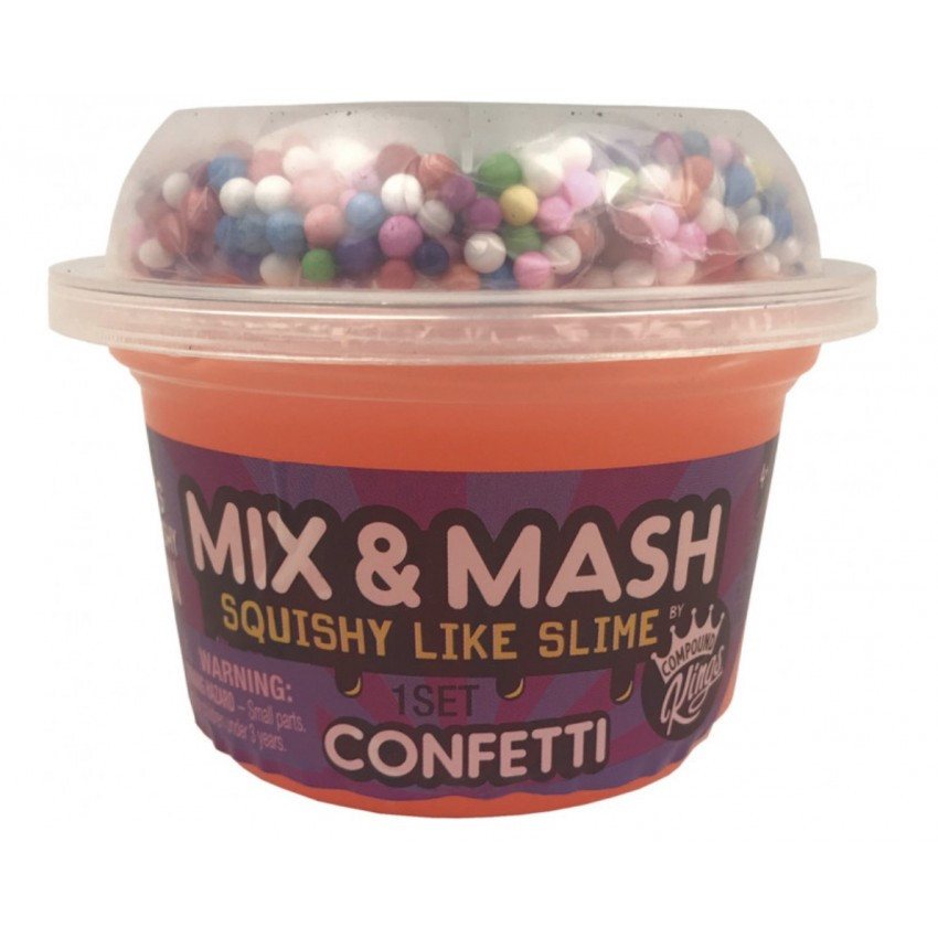 Лізун Slime - Mix&Mash Confetti, 180 г Compound Kings 110292