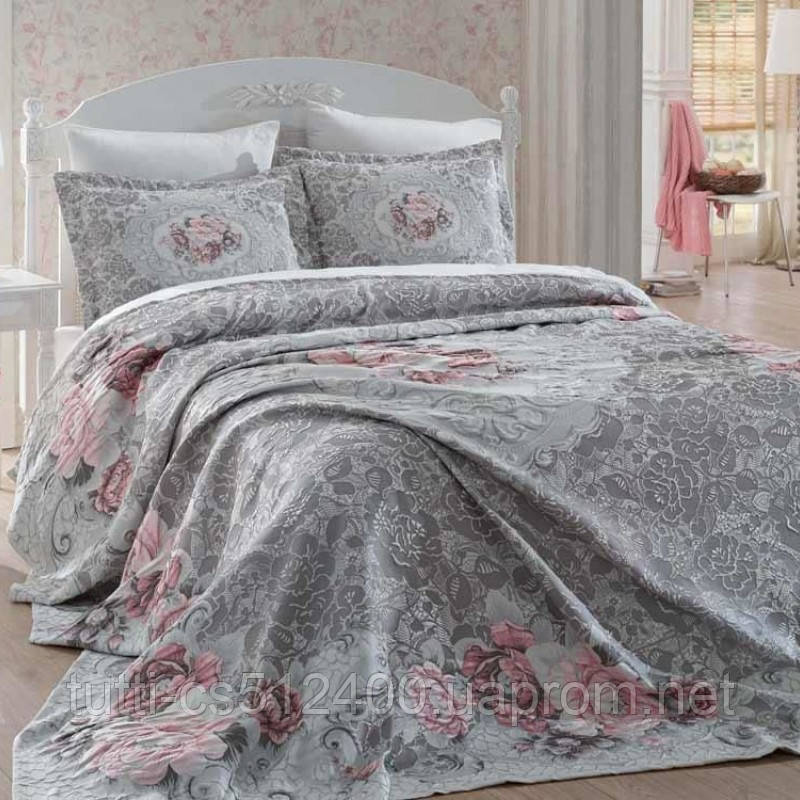 Жаккардовое покрывало 260x260 Dantela Vita ELITA GRI