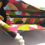 Текстильна Сумка річна для пляжу і прогулянок кольорові ромашки, фото 6