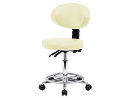 Стілець для майстра Бежевий з 2-ма регулюючими механізмами мод. 859 { H 36-50см }