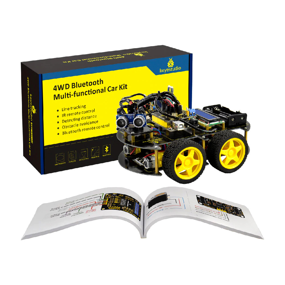 Arduino набір — багатофункціональний робот автомобіль 4WD Bluetooth DIY KIT