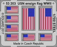 Фототравление цветное американские флаги USN Второй мировой. 1/700 EDUARD 53203