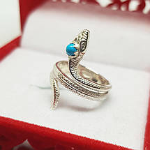 Змія з каменем, Змія королева, Змія принцеса Кільце жіноче, колечко, фото 4