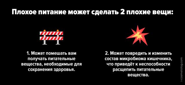 Что может сделать плохое питание. 2 плохие вещи Схема 2-х последствий плохого питания