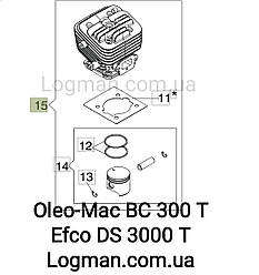 Оригінальна поршнева Oleo-Mac BC300T,BC320T/Efco DS3000T,BS3200T