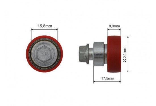 РОЛИК ЗСУВНОГО ДАХУ ПРИЧЕПА 24*8,9*17,5