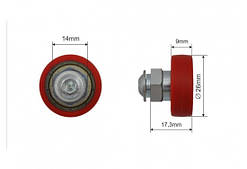 РОЛИК ЗСУВНОГО ДАХУ ПРИЧЕПА 26*9*17,3