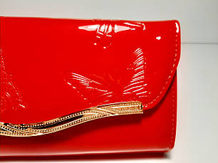 Клатч лаковий колір червоний, фото 2