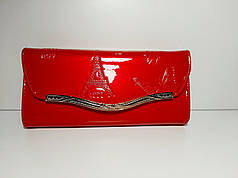 Клатч лаковий колір червоний