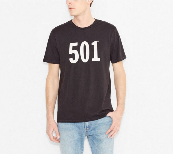 Чоловічі футболки Levis 501 Tee — Black