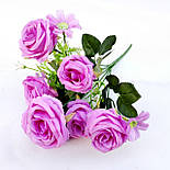 Букет троянда з ромашкою 35 см (20 шт. в уп), фото 2