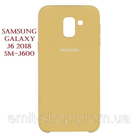Оригінальний чохол Soft touch для Samsung Galaxy J6 2018 (SM-J600) Золотий, фото 2