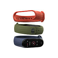 Силиконовый рифленый ремешок MiJobs для Xiaomi Mi Band 3 / 4. Оригинальный.