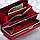 Жіночий шкіряний червоний гаманець Kafa з блокуванням RFID-сигналів, фото 7