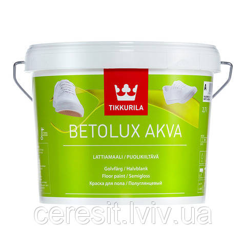 Фарба для підлоги Betolux akva( Бетолюкс Аква) Tikkurila 2.7л база А