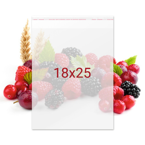 Пакет пакувальний з клейкою стрічкою для цукерок - 18x25 см, 100 шт