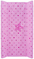 Пеленальный матрас Maltex мягкий 50х80 см звезды, розовый