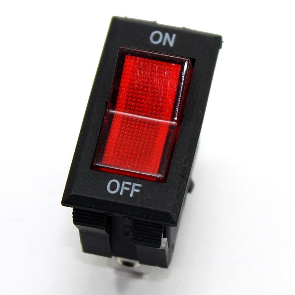 Кнопка RS606 On-Off вузька (250V, 16A, 3 контакти)