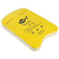 Дошка для плавання Dolvor DLV-3U-3, жовтий/білий,EVA (р-р: 42,5 х 28 х 4,3 см)