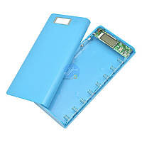Корпус павербанка Dual USB 5 В 2 А, 8*18650, синій