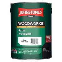 Johnstone's Satin Woodstain 5л Полуматовый Антисептик Джонстоун Сатин Вудшайн